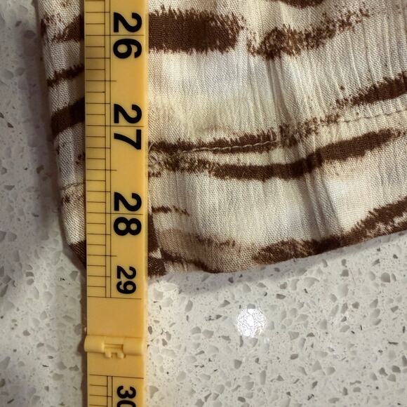 INC International Brown Zebra Animal Print Wide Leg Pants Boho Medium Fall - Picture 6 of 6